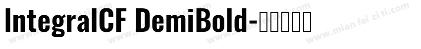 lntegralCF DemiBold字体转换